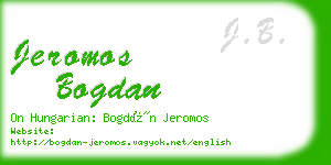 jeromos bogdan business card